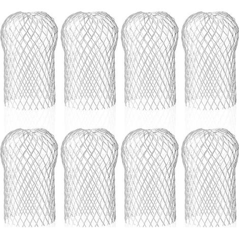 Lot de 8 Crapaudine de Gouttire en Aluminium, Filtres de Gouttire Flexible et Durable pour Maison Avant-toit Tuyau de Descente contre les Feuilles (1/5)