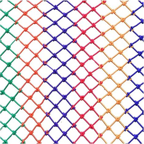 Filet de Protection pour Escaliers Balcon, Filet de Sécurité Coloré en Nylon, Filet de Protection Enfant, Filet de Décoration Filet de Clôture(Size:1  3m(3  10ft),Color:Coloré) (1/5)