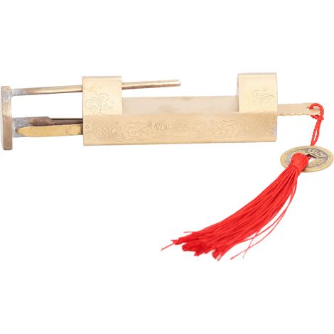 Cadenas Ancien Style 5cm Entraxe Serrure Horizontale avec Clé pour Boîte à Bijoux Coffret en Bois Porte d'Armoire (1/5)