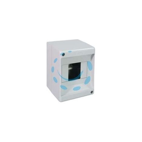 CENTRALINO DA PARETE SENZA SPORTELLO IP40 - mm.100x90x135h. per 2/4 moduli - 8W - (90.04)