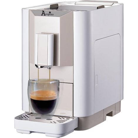 Acopino Venezia – Cafetera automática sin función láctea  Presión de la bomba de 19 bares  Grosor del café ajustable individualmente  Fácil de usar y limpiar  Perfecto Espresso & Lungo