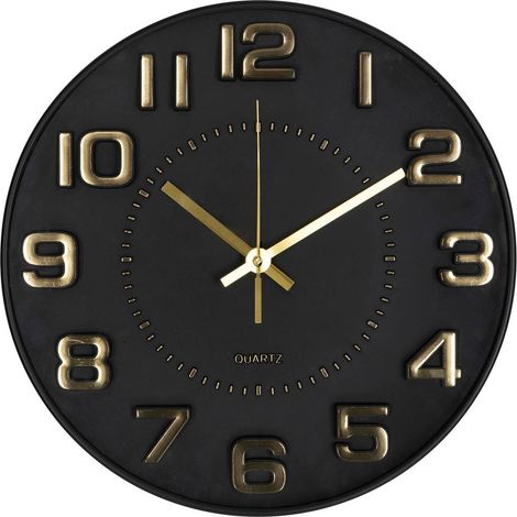 Orologio a rilievo nero doris d30cm - Atmosphera créateur d'intérieur (1/3)