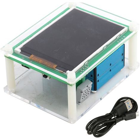 Detector de calidad del aire, monitor PM2.5 con puerto USB polivalente, con pantalla de coloración, sensibilidad TFT de alta precisión para automóvil y exterior para la casa, la oficina (1/5)