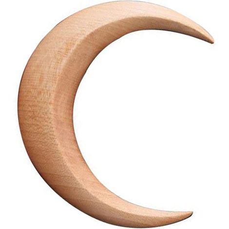 Peigne à cheveux en bois sculpté main en forme de croissant de lune, épingle à cheveux pour cheveux longs, accessoire de coiffure artisanal. (1/5)
