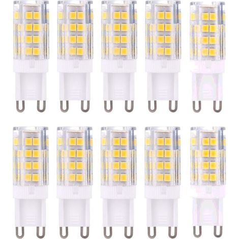 [NIEMALS VERWENDET] G9-LED-Glühbirnen, warmweiß 3000 K, 5 W G9-LED-Glühbirne, entspricht 40 W 420 Lumen Halogenlampen nicht dimmbar, 10er-Set [Energieklasse A+]