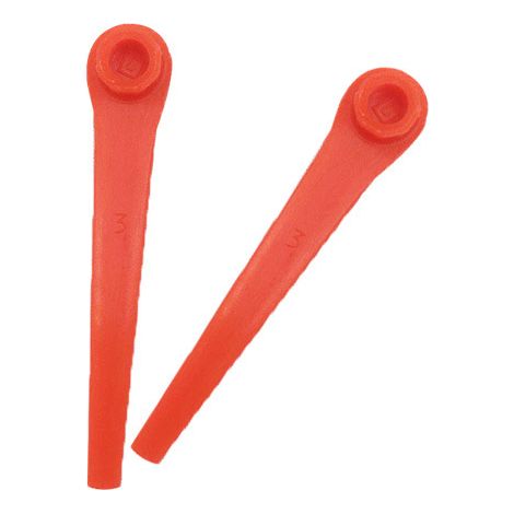 L70 Lames en plastique à tête hexagonale pour jardin Cour classique Pelouse Jardin Tondeuse à gazon Tondeuse Lames en plastique-Rouge, 100pcs (1/4)