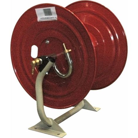 Lem Select – Enrouleur tuyau arrosage métallique 100m 1/2" – Structure en fer – Raccords en laiton Ø 8/10 – Pression max 20 bars – Dimensions 66x53x38 cm (1/2)