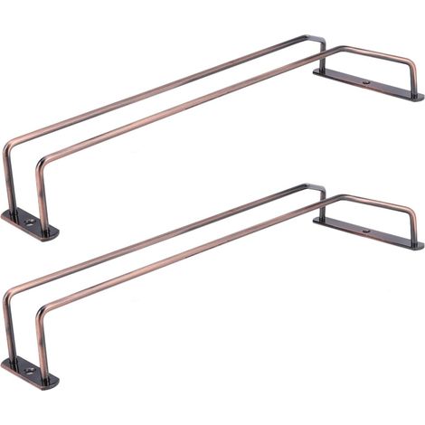 Porte-verres à Pied Suspendu et Rangement Étagère en Acier Inoxydable 2pcs, Support Robuste et Pratique pour Verres à Vin, la Cuisine (1/5)
