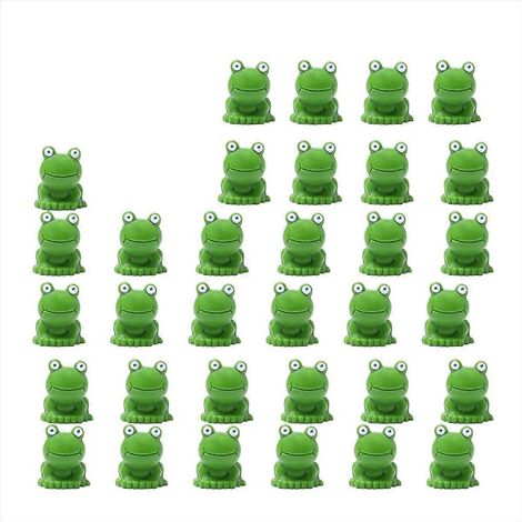 Lot de 50 mini-grenouilles décoratives pour jardin, figurines miniatures de grenouilles vertes en résine (1/5)