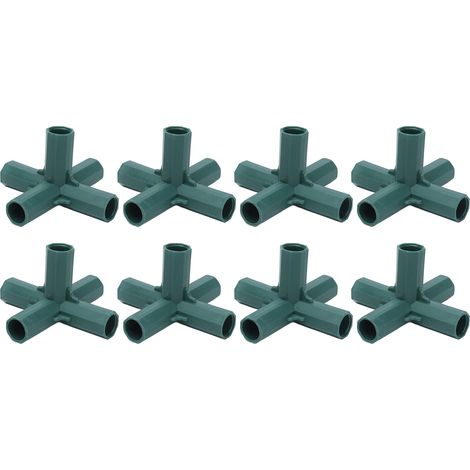 8 Pièces Connecteur de Support pour Plantes, Joint à 5 Branches pour Tuteur de Jardin en Plastique pour Serre