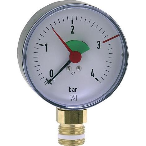 manometre radiateur radial 80mm diametre 1/2"
