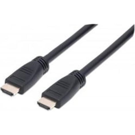 [NEUWERTIG] B-Ware Manhattan Hdmi Anschlusskabel 1x Hdmi Stecker 10 M Kabel Stecker Schwarz Uhd 4k