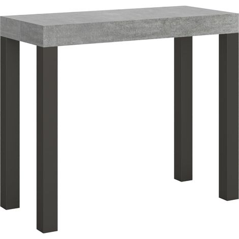 Consolle Allungabile 90-300x40x77 cm in Nobilitato Grigio (1/5)