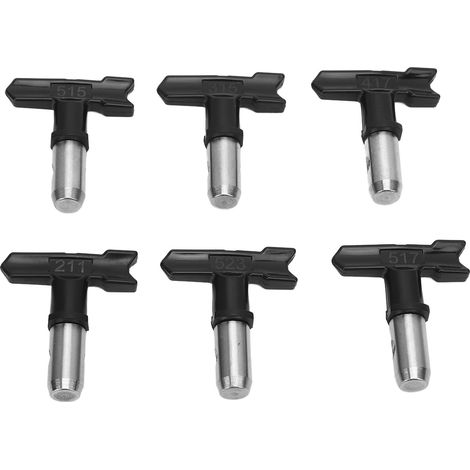 6 pièces kit ajutages pulvérisateur peinture sans air 211 315 417 515 517 523 avec 6 filtres et 2 porte-buses (1/5)