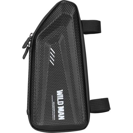 Sacoche pour trottinette électrique WILD MAN, sacoche triangulaire pour vélo, sacoche rigide en EVA, sacoche pour cadre avant de vélo. (1/5)