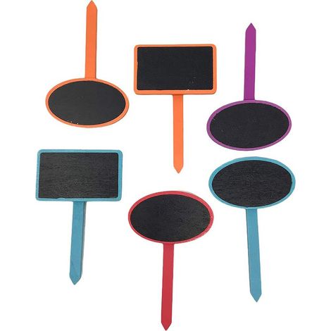 Lavagnette per Piante con picchetto e gessetto Etichette Set 6 Pezzi Mini Lavagna memo promemoria per Vaso Piante e Fiori (1/3)