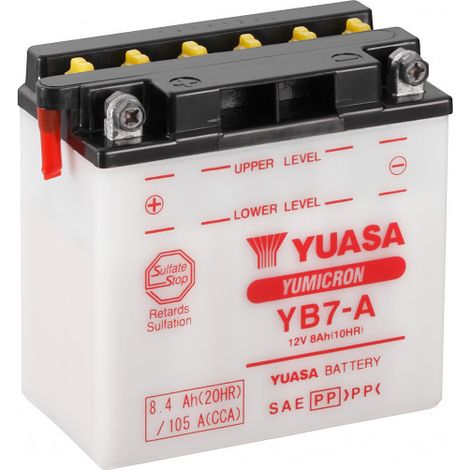 Yuasa – Batterie moto 12V 8.4Ah 105A – Plomb Calcium – Avec entretien – Pour démarrage performant