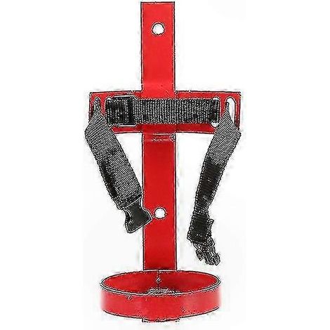 Support mural pour extincteur, étrier de fixation universel, rack de rangement en acier robuste pour seau à incendie, support résistant pour installation murale, porte-extincteur pratique pour maison, (1/2)