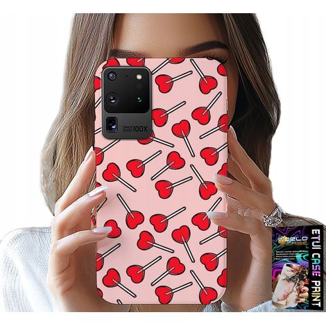 Custodia per Samsung Galaxy S20 Ultra - motivo a lecca-lecca femminile e alla moda con cuoricini (1/5)