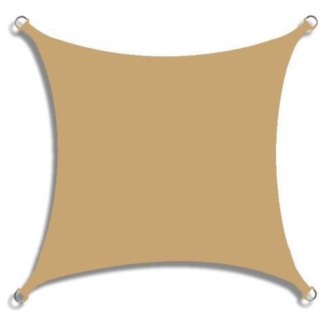 Wasserdichtes rechteckiges Sonnensegel, Oxford-Polyester, 95 % UV-Schutz, reißfest, Sonnenschutz für den Außenbereich, Garten, Balkon, Terrasse, Patio, Camping (Sandgelb, 2 x 4 m)