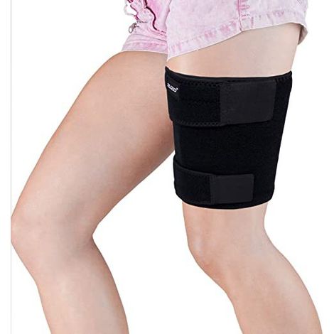 Protection de cuisse - Bande de compression pour ischio-jambiers et quadriceps - Manchon de compression ajustable (1/4)