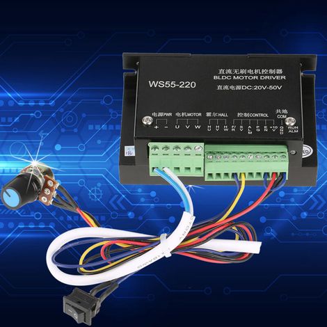 48v 500w high speed brushless spindle dedicated driver analog speed regulation WS55-220 (1/5)