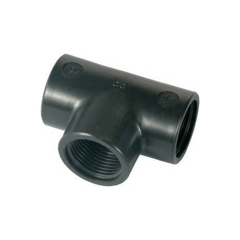 TI À 90° EN PP NOIR Taille : 1"