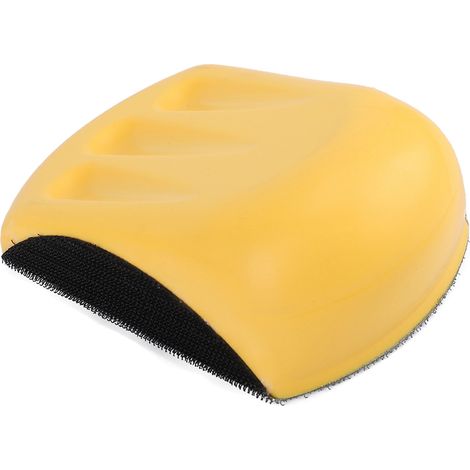 Bloc ponçoir mousse polyuréthane flexible, velcro auto-agrippant, outil à main ergonomique format moyen pour ponçage fin, 125 mm (5 pouces) (1/5)