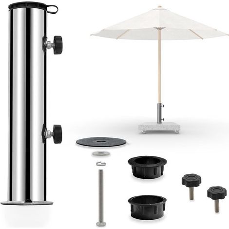 Tube de support en acier inoxydable pour parasol - Universel et robuste - 1 pièce (1/5)