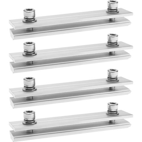 Lntyq Lot von 4 Verbindungsprofilen aus Aluminium für Solarpanel – 15 x 4 cm