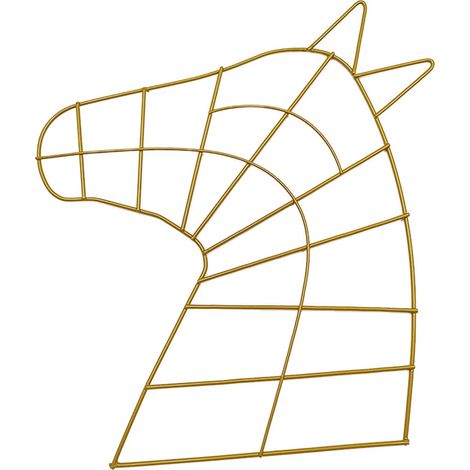 Cadre Pour Couronne En Forme De Tête De Cheval - Cadre Métallique Pour Couronne Florale - Décoration Intérieure Et Extérieure - 1 Pièce (1/5)