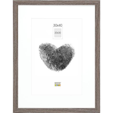 Cadre avec Passe-partout 1 photo 20x30cm Bois gris S66KH3 P1 (1/5)