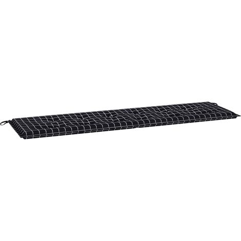 Maison Exclusive - Bankpolster Schwarz kariert 150 x 50 x 3 cm Ox