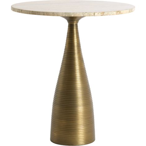 Stimmungsvoller brauner Metall-Beistelltisch Light & Living Bahia (1/3)