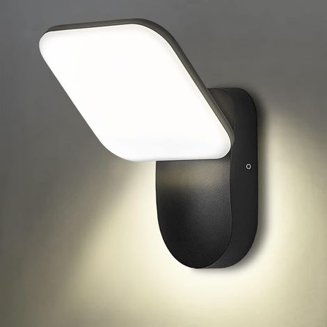 MINKUROW 12w Led Applique Da Parete Per Interni Ed Esterni Al Piano Di Sotto Led Lampada Da Parete Moderna Impermeabile Ip65 In Alluminio Applique Per Soggiorno Scala Corridoio Giardino (Nero/Bianco N (1/5)