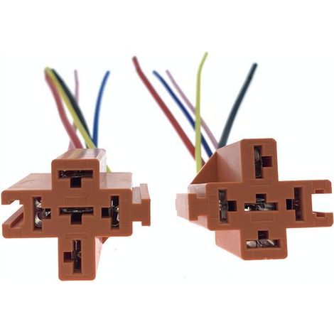 Support de relais universel pour voiture 80 A, culot 4/5 broches, style bakélite, pour modification de moto, avec câblage -- JB1331-5P