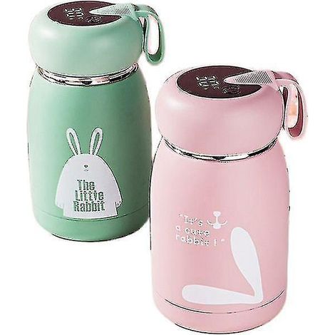 Intelligente, isolierte Wasserflasche mit Temperaturanzeige – Rosa – Kinderwasserflasche