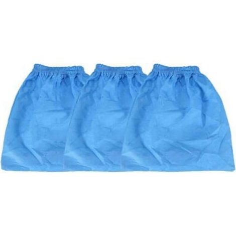 Lot de 3 housses en tissu bleu pour filtre textile d'aspirateur eau et poussière 16-30 L, référence 950135, pour le nettoyage des aspirateurs domestiques.-AquaForge
