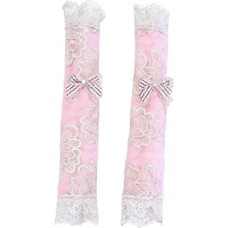 Lot de 2 gants pour poignées de réfrigérateur, housses de poignées de porte, gants anti-poussière pour appareils de cuisine, protection en tissu pour poignées de porte (longs, roses)-316cm-Pink