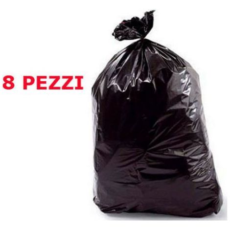 SACCHI SACCO NERO BUSTE PER RIFIUTI RACCOLTA DIFFERENZIATA CM 93X110 8 PZ(12744) (1/3)