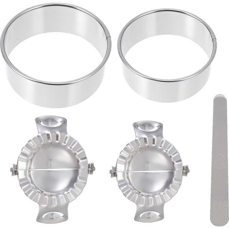 Moules à raviolis, kit de fabrication de raviolis, 1 ensemble en acier inoxydable argenté (1/5)