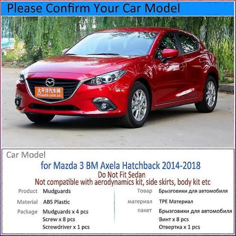 Garde-boue compatibles avec Mazda 3 BM Axela Hatchback 2014 2015 2016 2017 2018 - Accessoires auto - Bavettes - Pièces de rechange auto (1/5)
