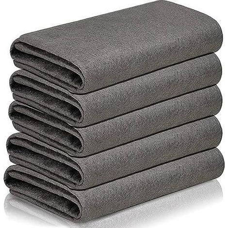 Chiffon de Nettoyage Magique sans Trace ,5 Pièces Chiffon de Nettoyage en Microfibre Réutilisable sans Traces pour Fenêtres (1/4)