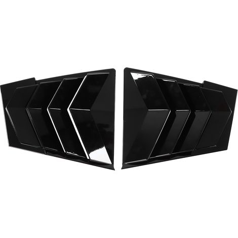 2Pcs Kit Persiennes Latérales Arrière Voiture Noires Brillantes Compatibles Mazda 3 2020 2021 Stores Déflecteurs Fenêtre (1/5)