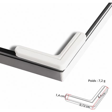 Protection d'angle en silicone pour meuble sécurité enfant forme L grande fenêtre blanc lot de 4 blanc 4 réf 3456 500 g – Livraison gratuite