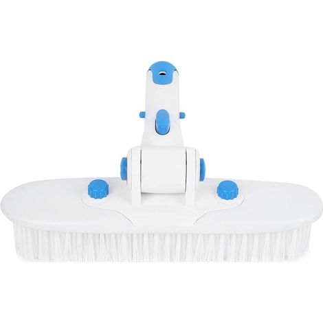 Cepillo para limpiar el fondo de la piscina, herramienta de limpieza para piscinas, cepillo corto de 25 cm, cepillo para el fondo y las paredes de la piscina (1 unidad, blanco) (1/5)