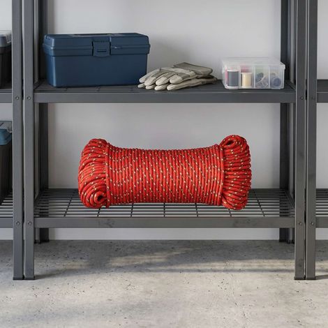 vidaXL Cuerda multiusos 4 mm 25 m Rojo PP 105 kg Carga máx. (1/4)