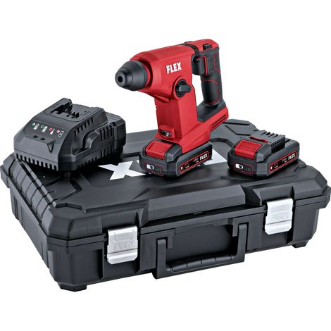 Martello rotativo combinato a batteria Flex FHE 1-16 18,0-EC TC 2,5/set, 2x 2,5 Ah e caricabatterie in valigetta (1/3)
