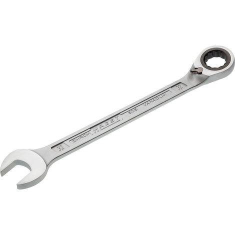 Llave  de  carraca  combinada  Hazet  606  SW  32mm  L.425,8mm  reversible,  con  anillo  en  ángulo  de  15  grados  -  606-32 (1/3)