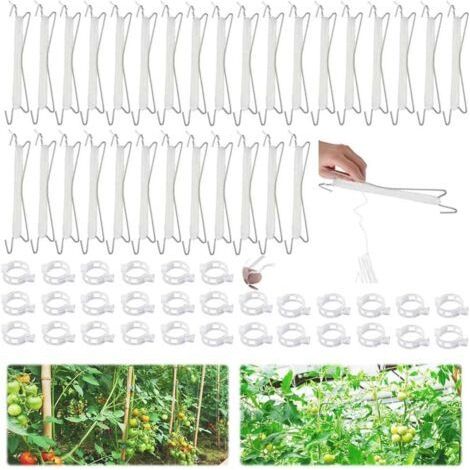 Crochet de tomates,30 Pièces Crochet de Support de Tomate,avec 30 Clips pour Plantes,Crochets de Support pour tomates avec Ficelle,Support à Tomate,Crochet pour Tomate/Concombres/Vignes (1/5)